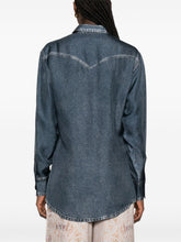 Pierre Louis Mascia Textured Silk Long Sleeve Shirt Blue