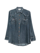 Pierre Louis Mascia Textured Silk Long Sleeve Shirt Blue