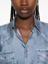 Pierre Louis Mascia Silk Patch Pocket Shirt Clear Blue