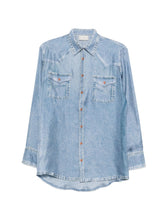 Pierre Louis Mascia Silk Patch Pocket Shirt Clear Blue
