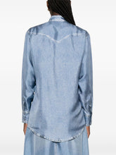 Pierre Louis Mascia Silk Patch Pocket Shirt Clear Blue