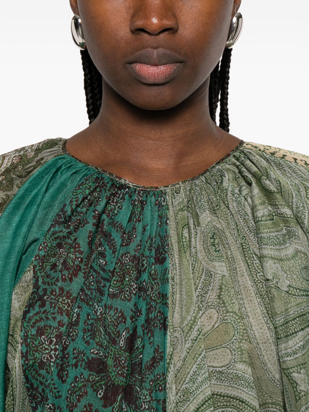 Pierre Louis Mascia Paisley Maxi Dress Green