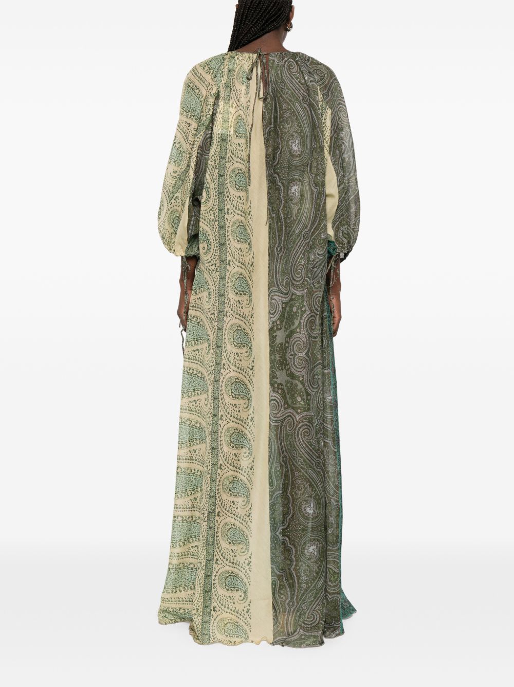 Pierre Louis Mascia Paisley Maxi Dress Green
