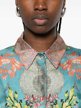 Pierre Louis Mascia Floral Silk Belted Dress Clear Blue