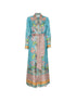 Pierre Louis Mascia Floral Silk Belted Dress Clear Blue