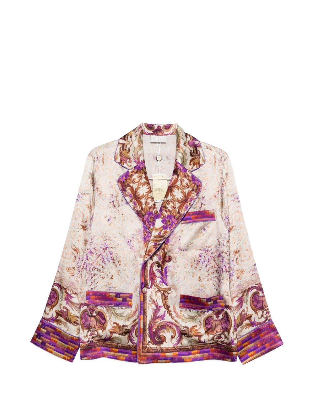 Pierre Louis Mascia Printed Silk Floral Jacket Pink