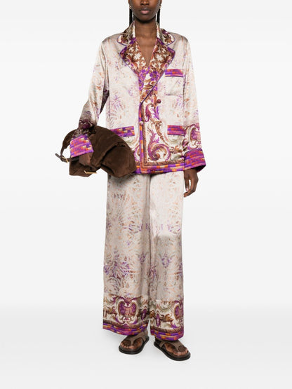 Pierre Louis Mascia Printed Silk Floral Jacket Pink
