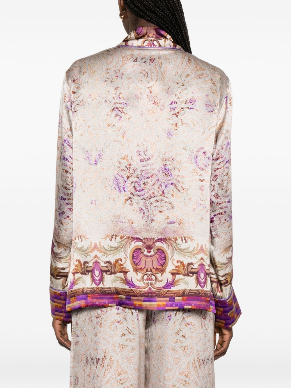 Pierre Louis Mascia Printed Silk Floral Jacket Pink