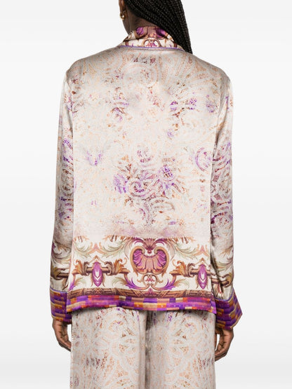 Pierre Louis Mascia Printed Silk Floral Jacket Pink