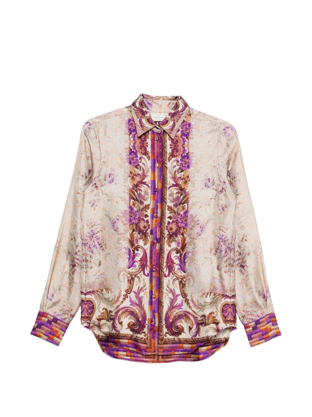 Pierre Louis Mascia Floral Silk Classic Shirt Pink