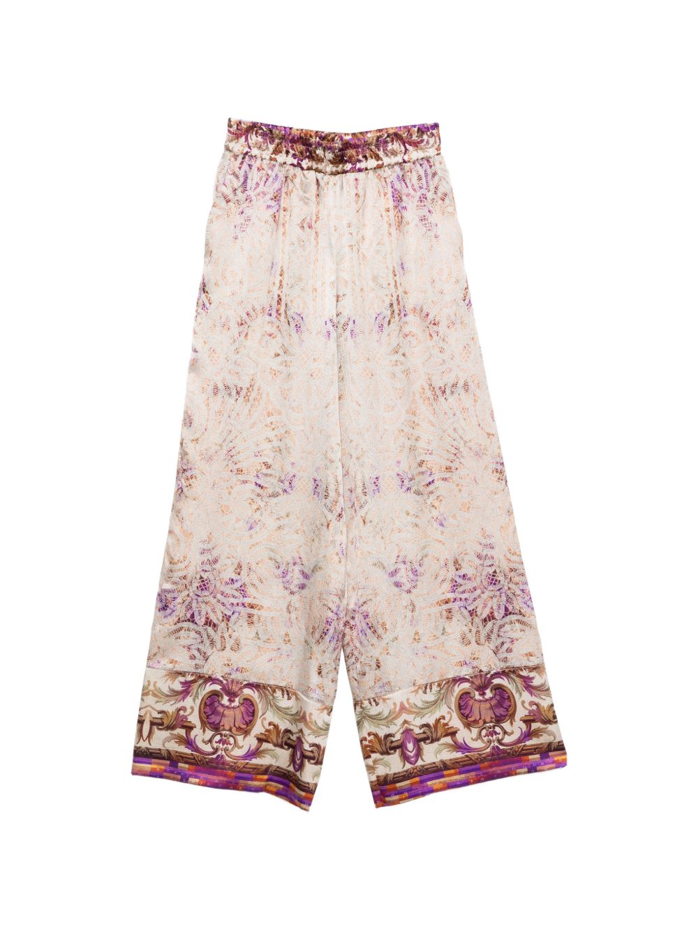 Pierre Louis Mascia Wide Leg Silk Trousers Pink pink