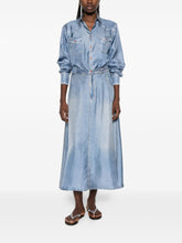 Pierre Louis Mascia Silk Seam-Detail Skirt Clear Blue