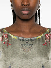 Pierre Louis Mascia Floral Silk Dress Khaki