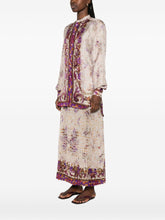 Pierre Louis Mascia Floral Silk Mandarin Shirt Pink