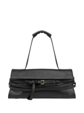 Moschino Tie Me Leather Handbag Black