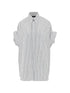 balenciaga striped cotton short sleeve shirt white white