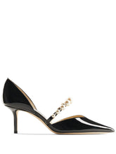 Jimmy Choo With Heel Silk Leather Pumps Black