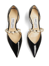 Jimmy Choo With Heel Silk Leather Pumps Black