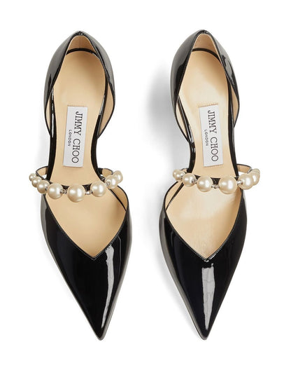 Jimmy Choo With Heel Silk Leather Pumps Black