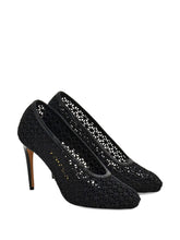 Ferragamo Macramé Stiletto Heels Black Black