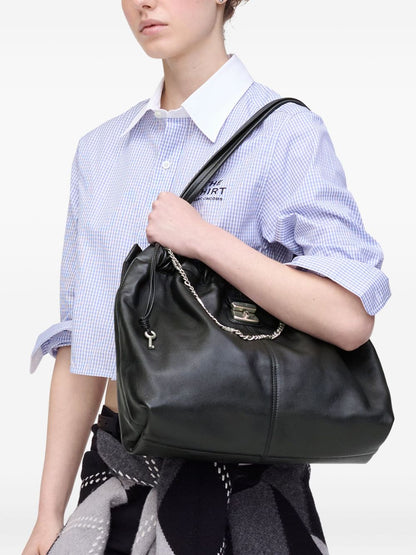 Marc Jacobs The Tote Leather Shoulder Bag Black