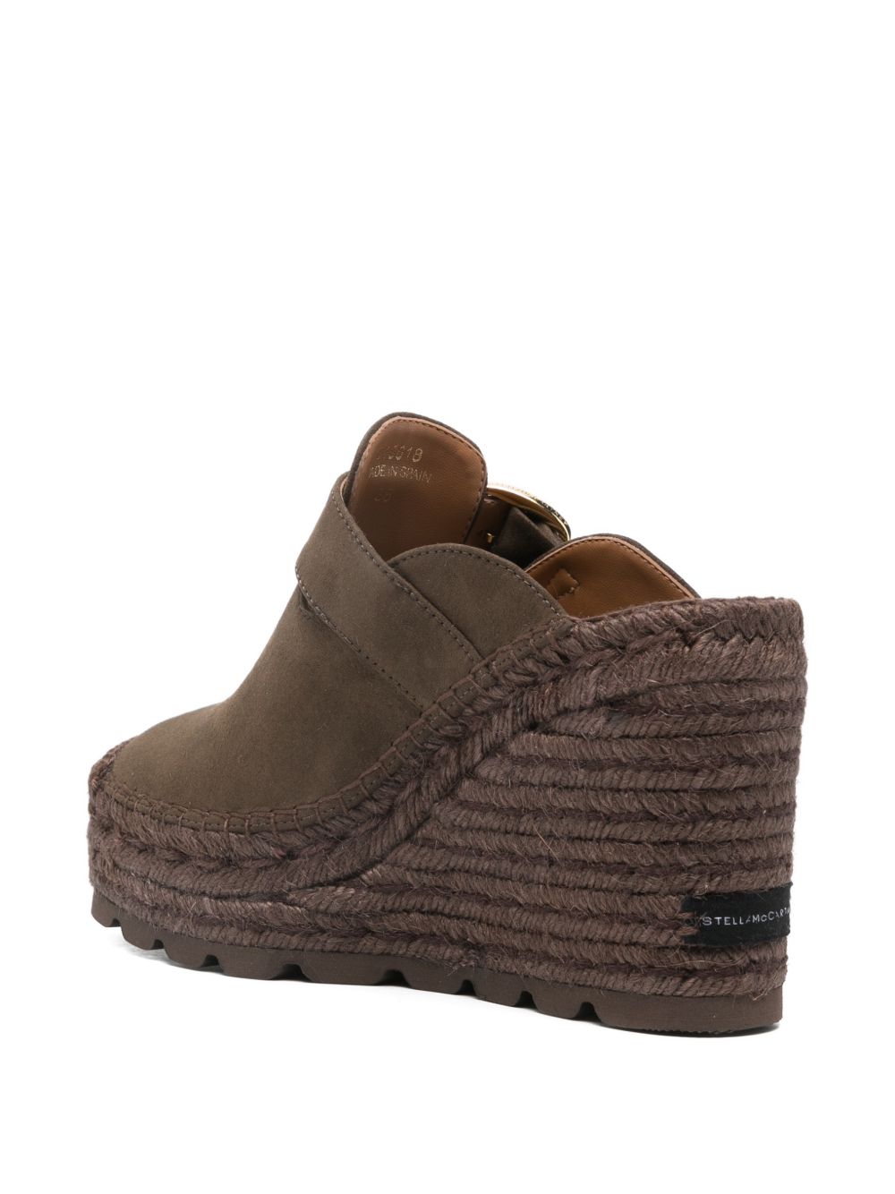 Stella McCartney Gaia Suede Platform Clogs Brown