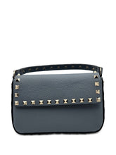 Valentino Garavani Rockstud Leather Mini Clutch Grey