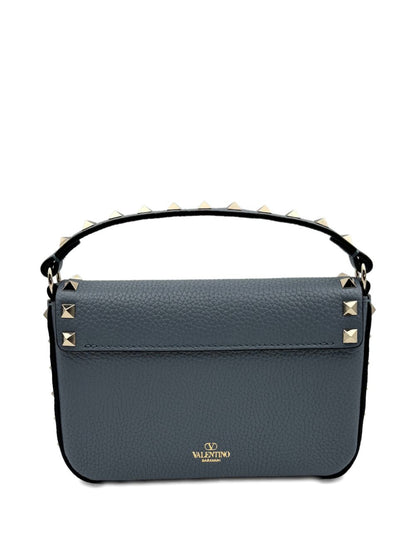 Valentino Garavani Rockstud Leather Mini Clutch Grey