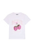 Ganni Graphic Cotton Round T-Shirt White