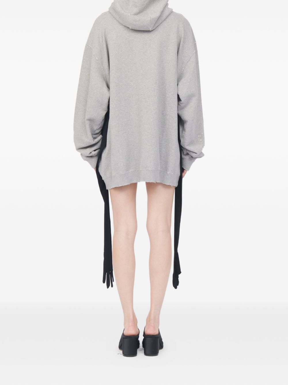 MM6 Maison Margiela Cotton Hooded Sweatdress Grey
