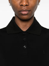 Saint Laurent Sleeveless Cotton Polo Shirt Black Black
