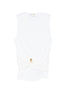 Elisabetta Franchi Knot Detail Sleeveless Top Ivory ivory