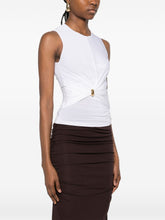Elisabetta Franchi Knot Detail Sleeveless Top Ivory ivory