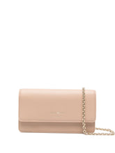 Emporio Armani Chain Leather Clutch Bag Beige