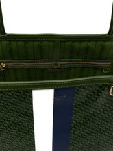 Tory Burch Racer Stripe Tote Bag Green