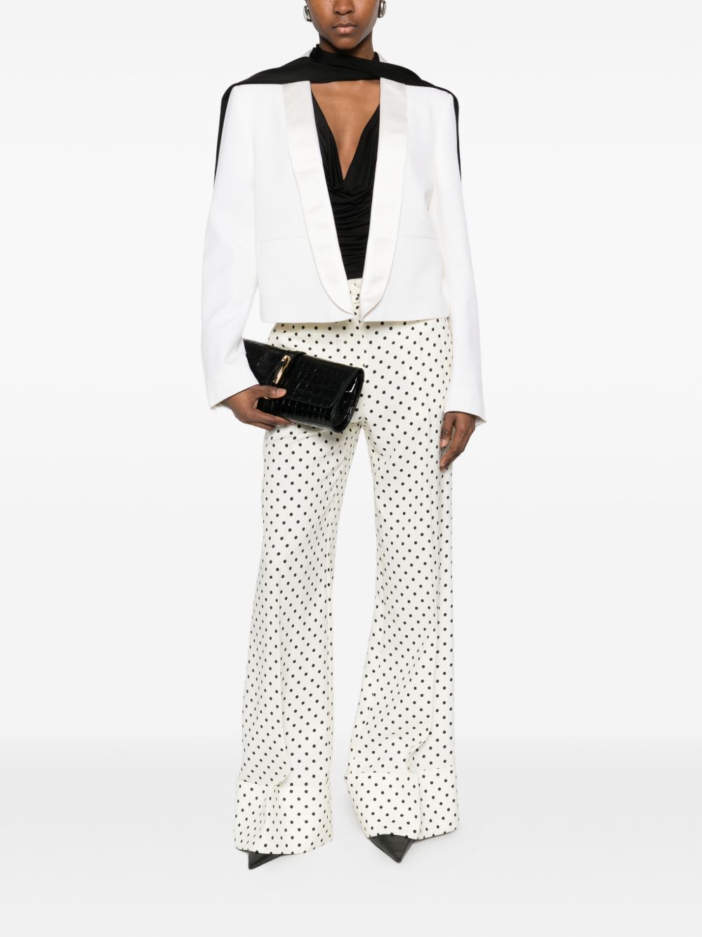 Tom Ford Wool Tuxedo Jacket White White