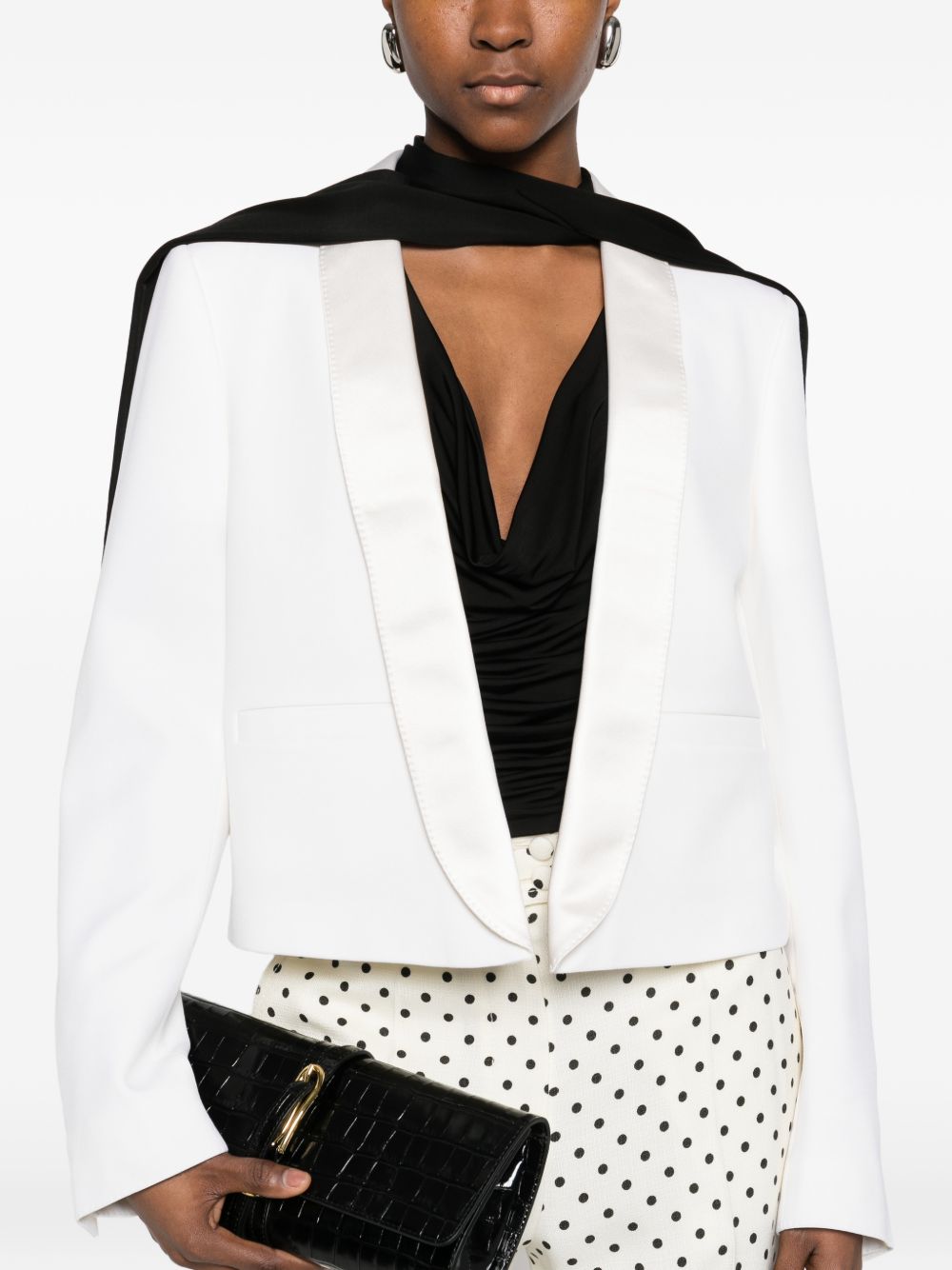Tom Ford Wool Tuxedo Jacket White White