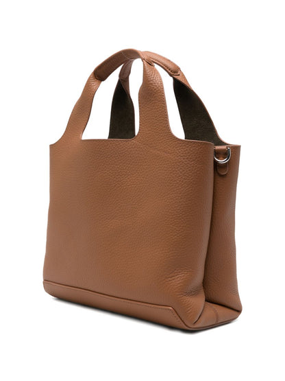 Hogan Small Leather Tote Bag Brown leather brown