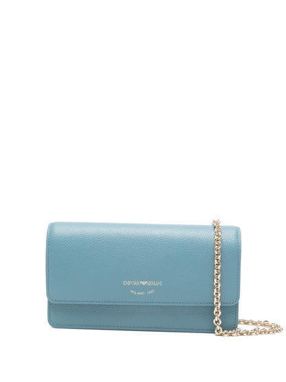Emporio Armani Leather Chain Wallet Clear Blue