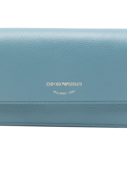 Emporio Armani Leather Chain Wallet Clear Blue