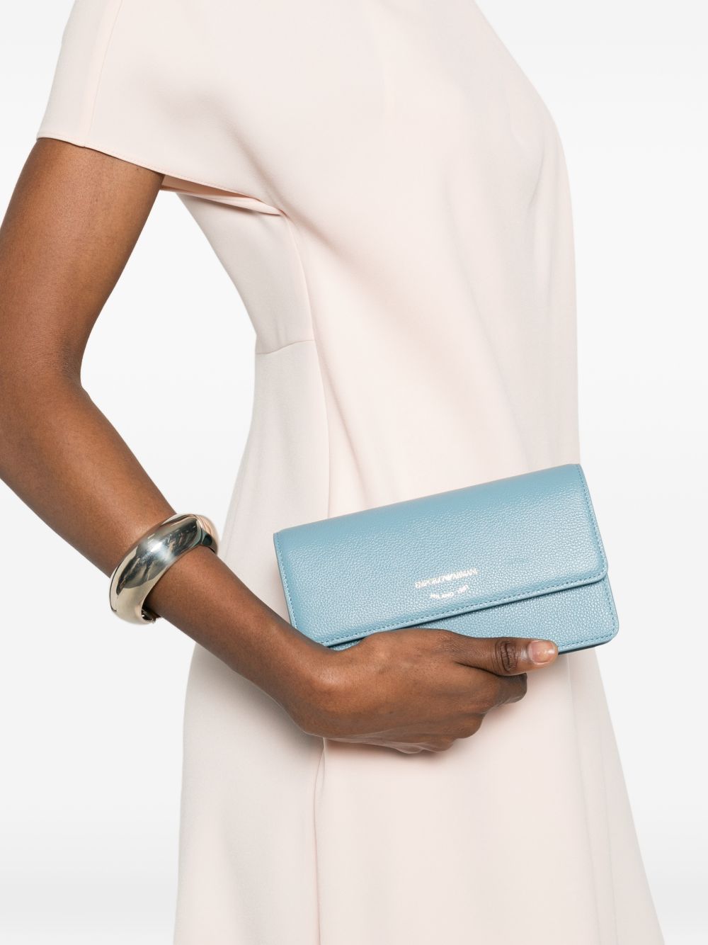 Emporio Armani Leather Chain Wallet Clear Blue