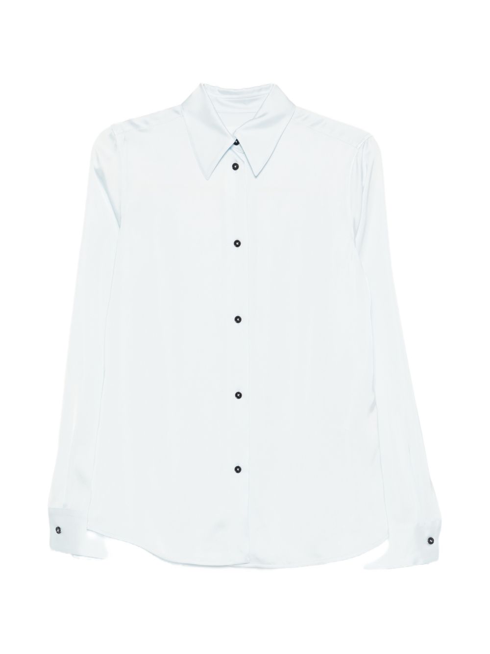 Jil Sander Buttoned Viscose Shirt Clear Blue
