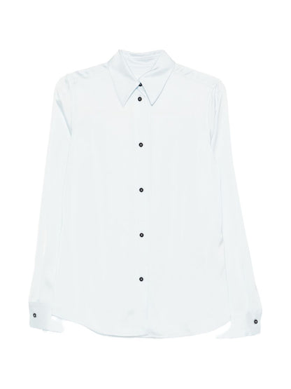 Jil Sander Buttoned Viscose Shirt Clear Blue