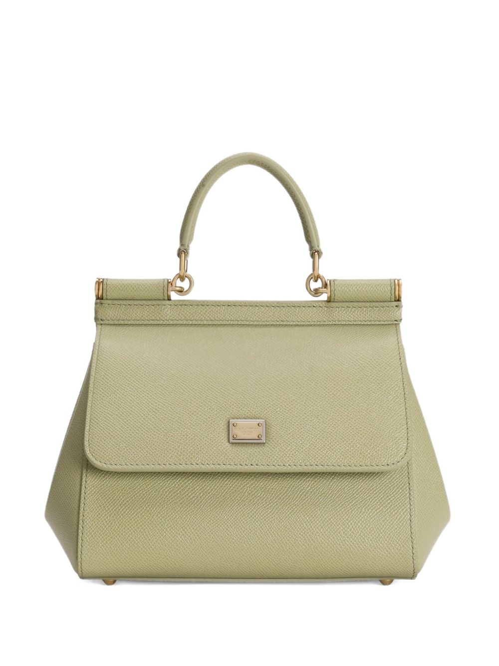 Dolce &amp; Gabbana Sicily Medium Leather Bag Light green