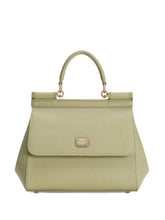 Dolce & Gabbana Sicily Medium Leather Bag Light green