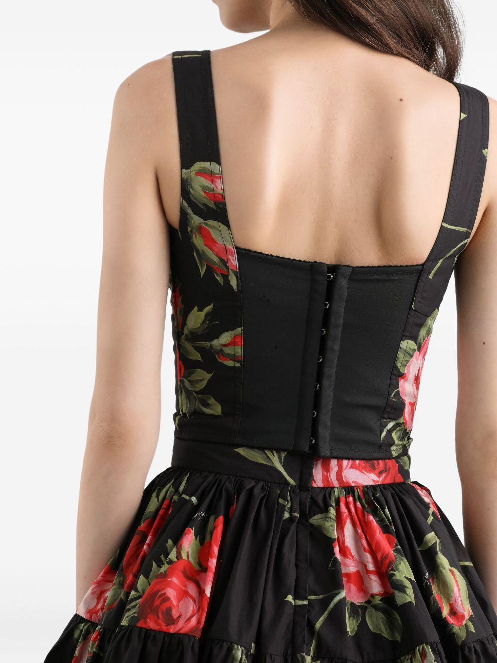 Dolce &amp; Gabbana Floral Bustier Top Black