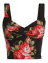 Dolce & Gabbana Floral Bustier Top Black