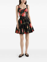 Dolce & Gabbana Floral Bustier Top Black