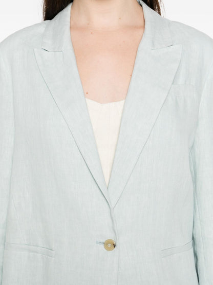 Forte Forte Linen single-breasted jacket LIGHT BLUE