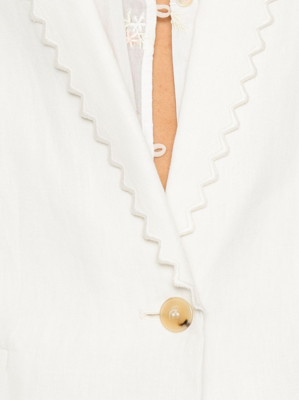 Forte Forte Linen single-breasted jacket WHITE